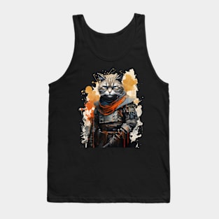 Japanese Warrior Cat Tank Top